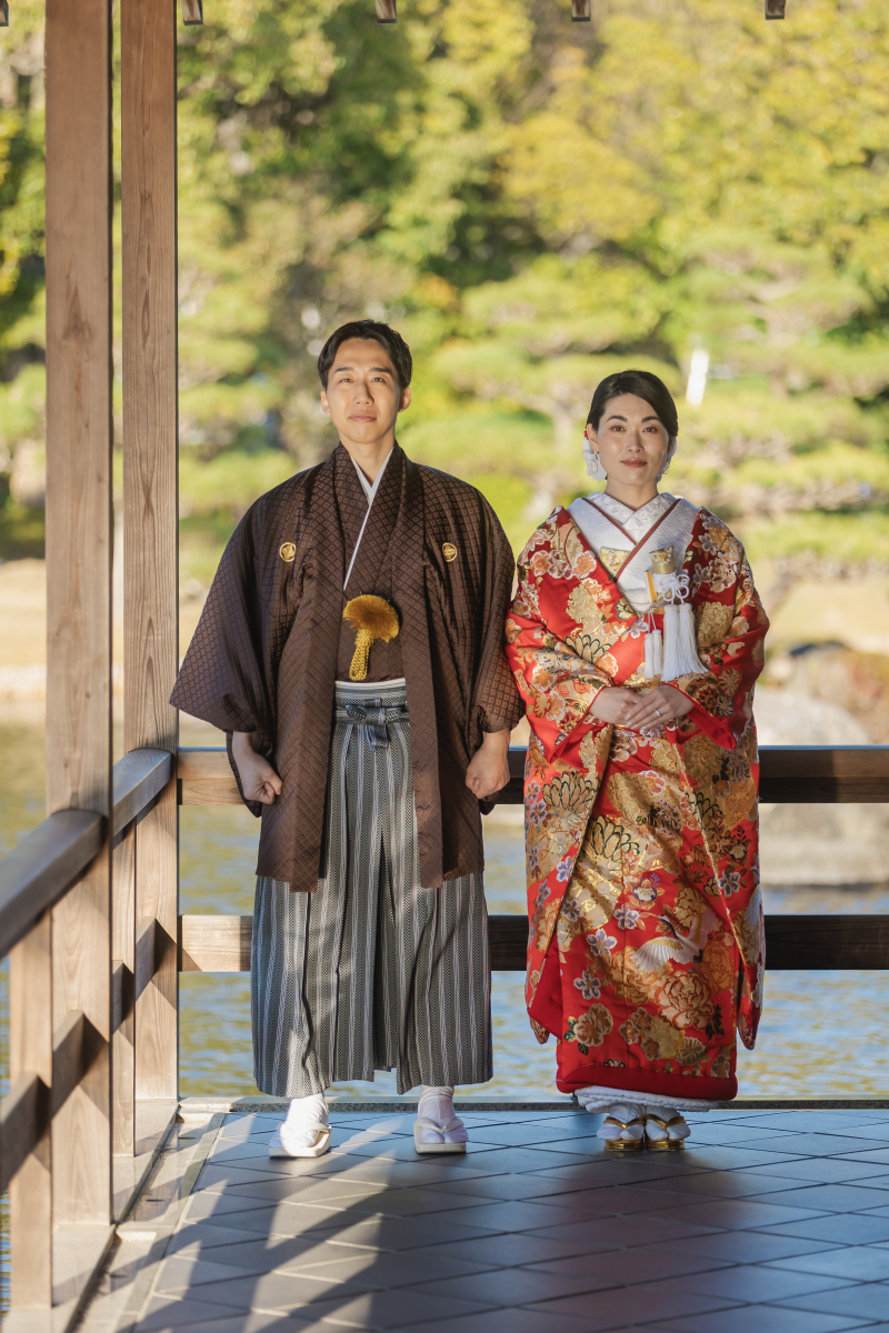 色打掛に掛け替えて。