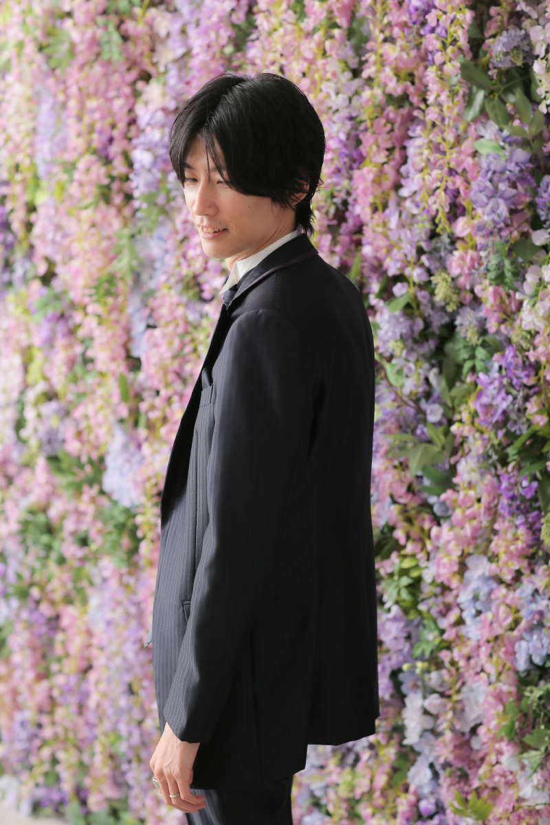 新郎様と藤の花