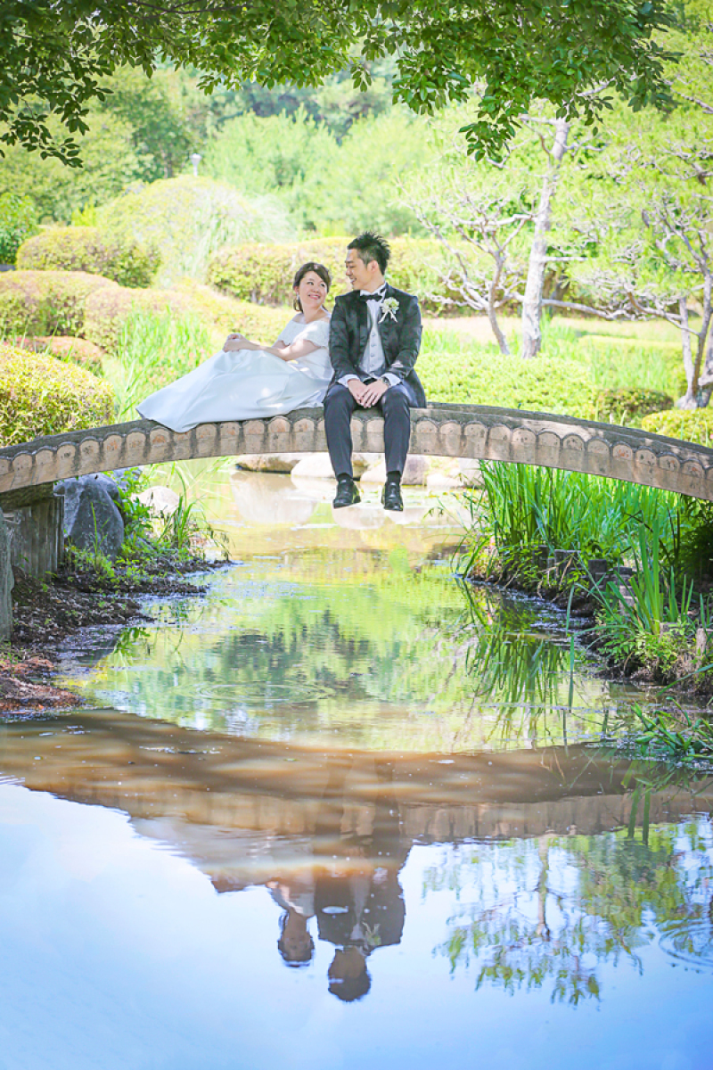 橋の上でまったり