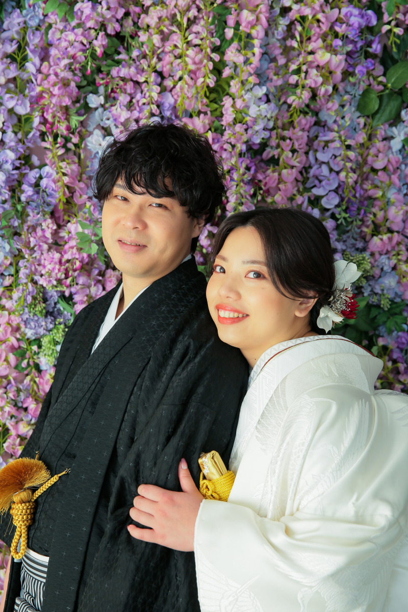 お花に囲まれて