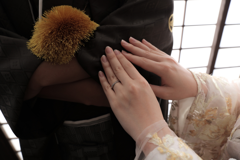 指輪のお手元ショット