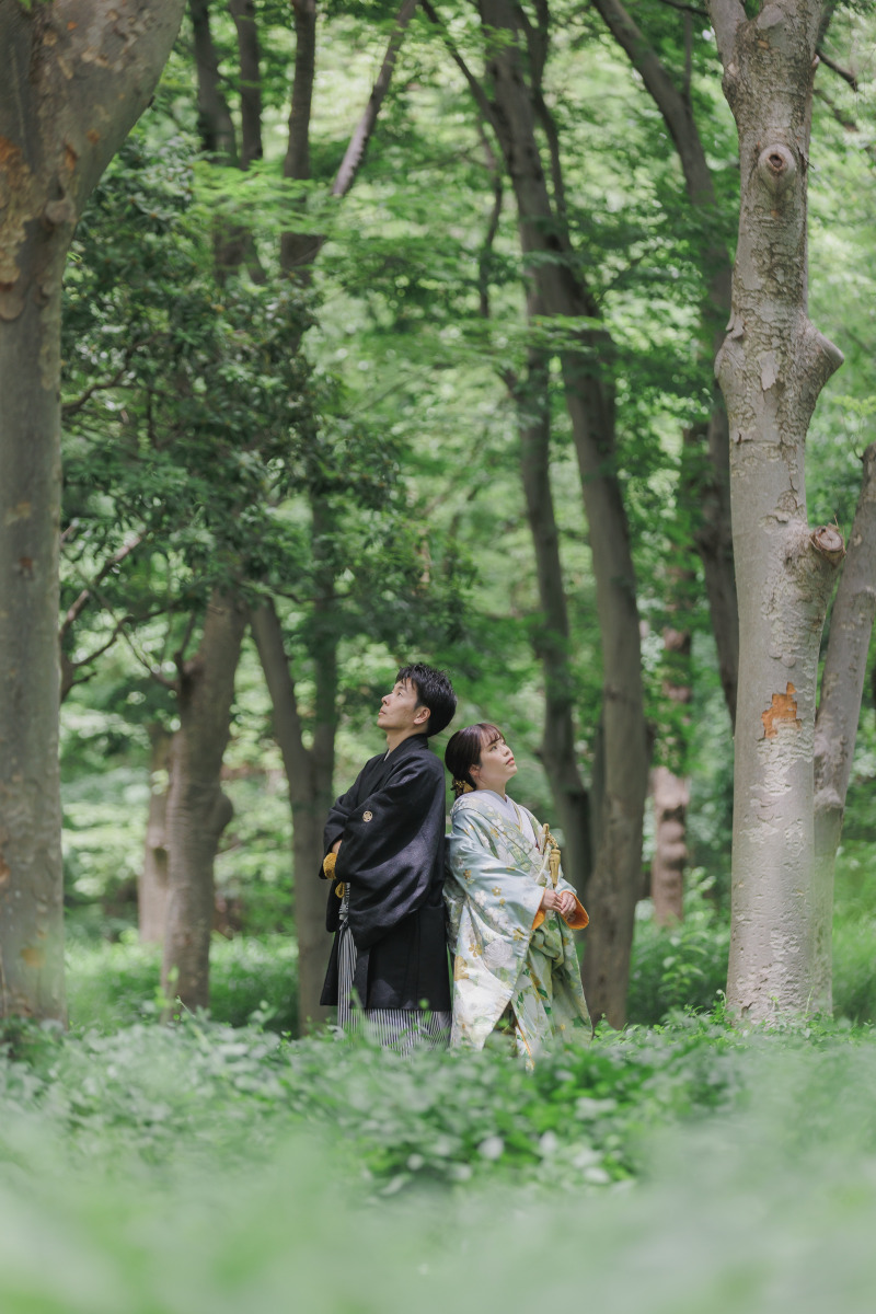 新緑に囲まれて