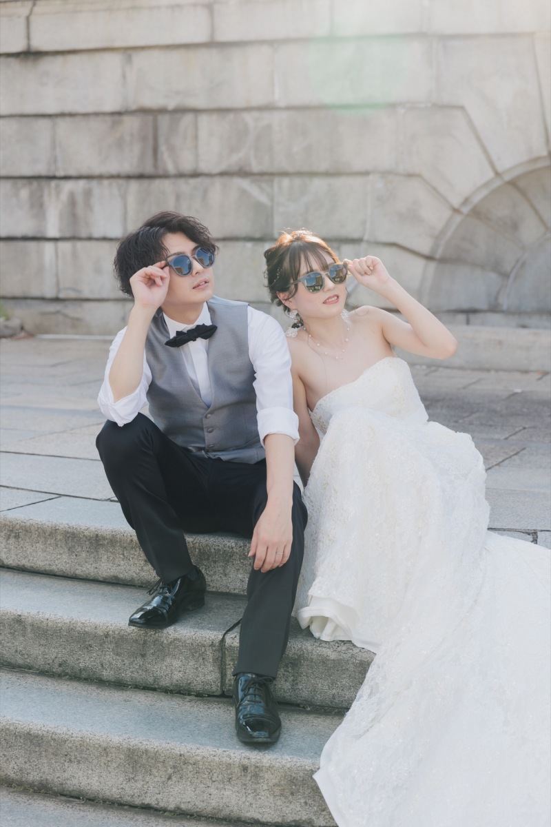 お揃いサングラス