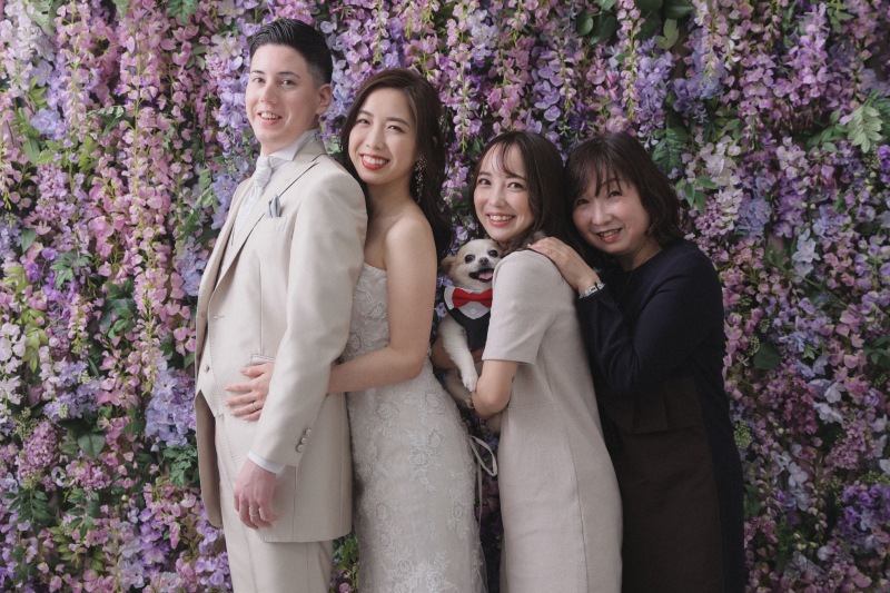 ペット&家族と一緒に!ドレス撮影
