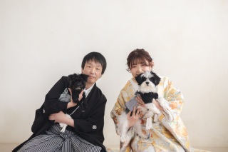 ハウススタジオでわんちゃんと