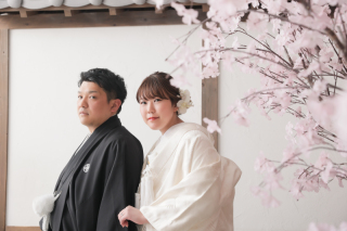 スタジオ撮影で2回のお色直し！