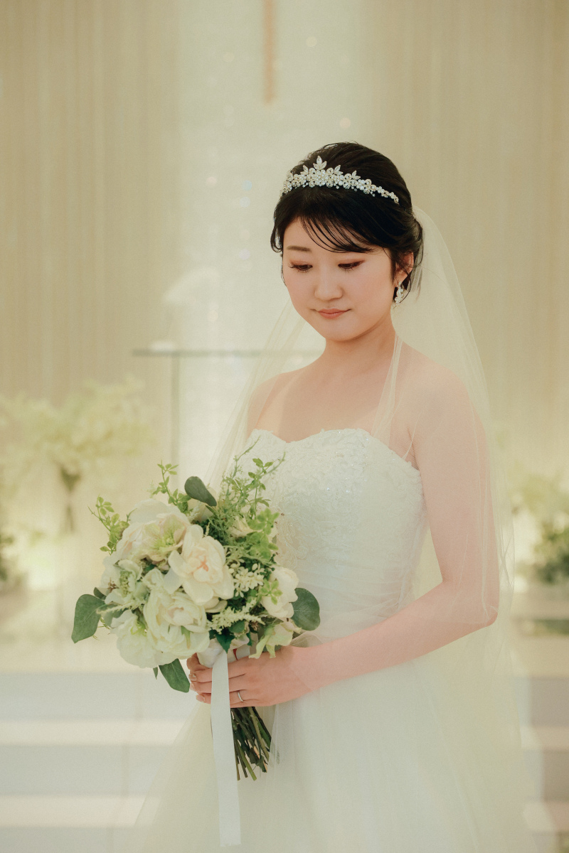 純白のブーケも