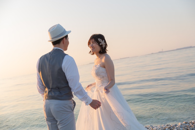 夕日の海ロケーション