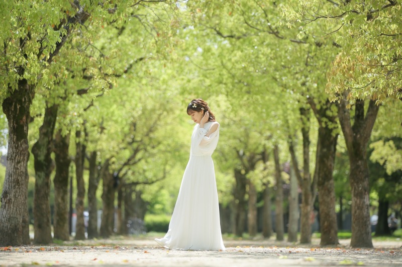 白いドレスが映える!!