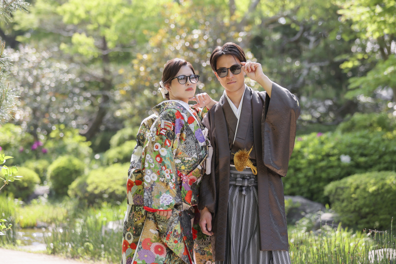 和装×サングラス