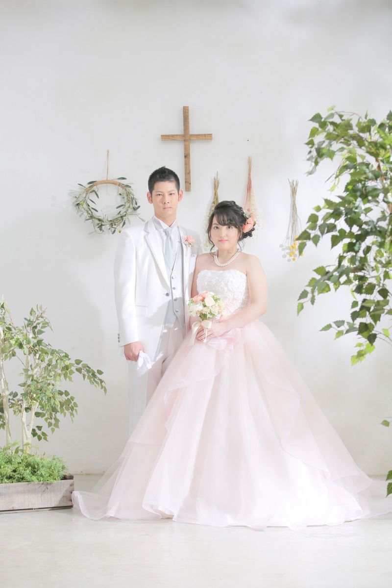 十字架背景でチャペル風♪