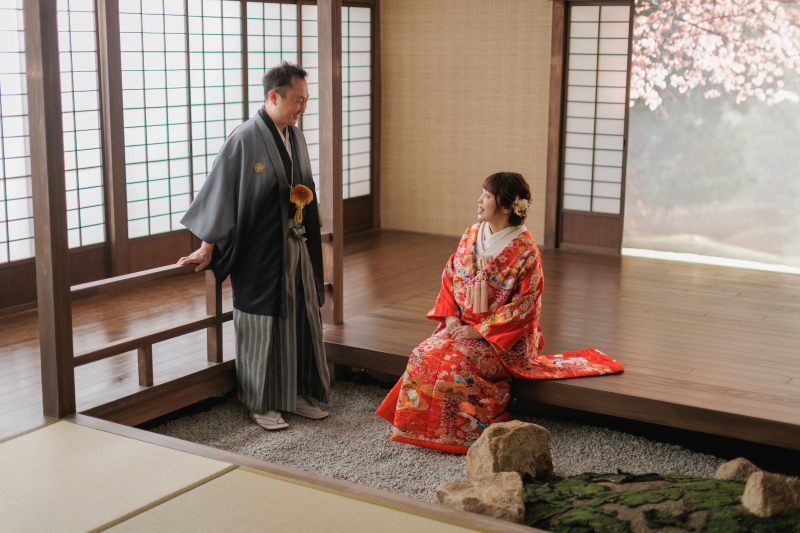 背景の桜は実はLEDパネル！