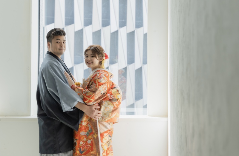 阪神百貨店の前で