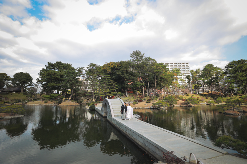 広島の縮景園で和装ロケレポート！