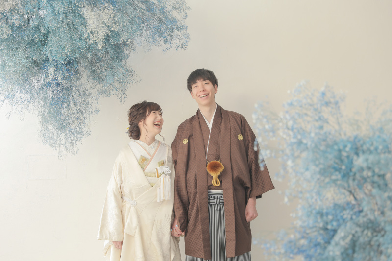 色鮮やかなブルーのかすみ草(^^)