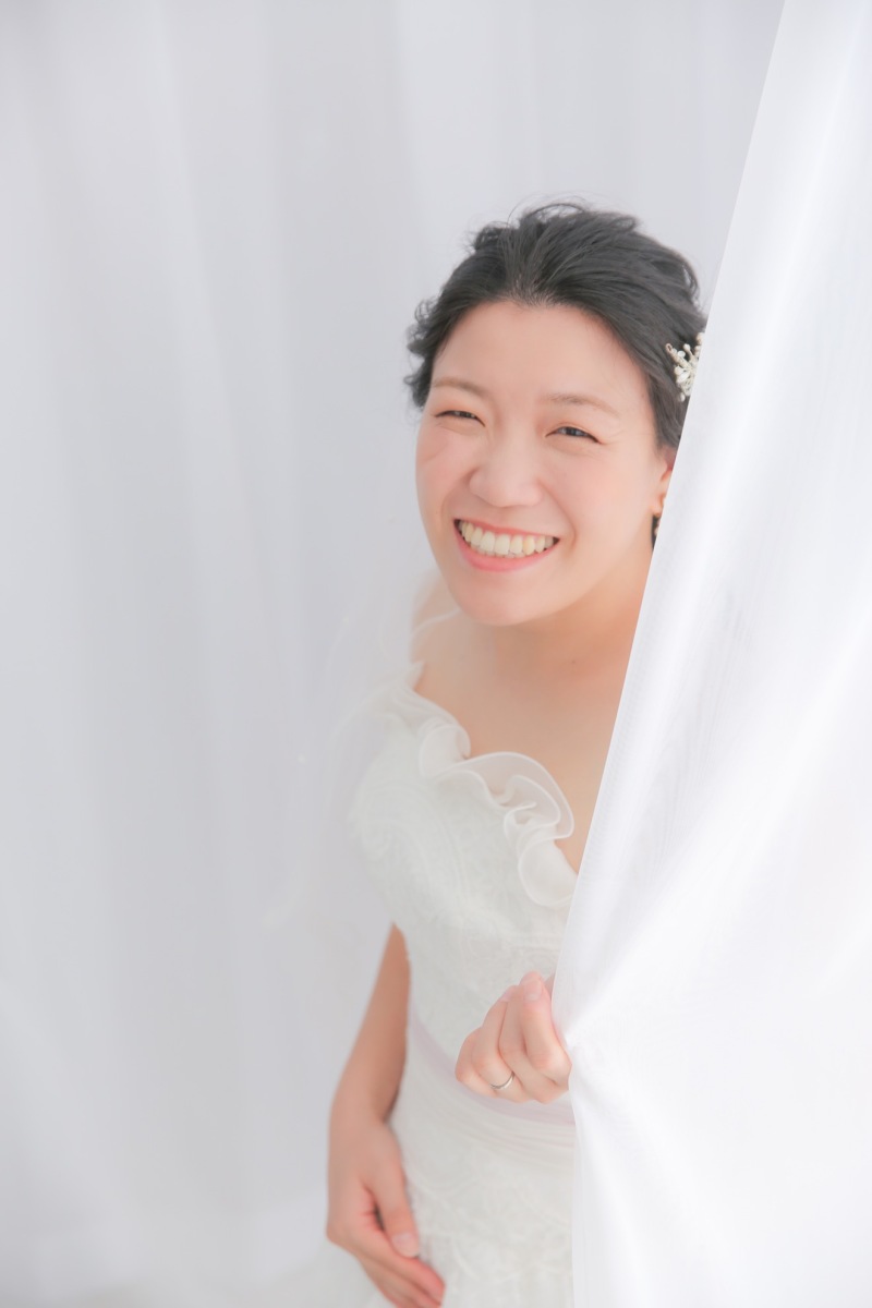 ラストカットはカーテンを使って