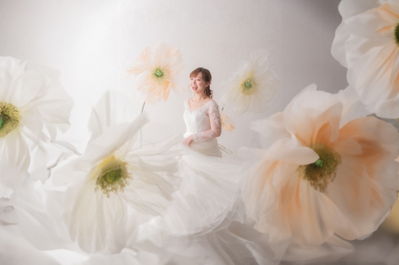 【スタジオ前撮り】お花いっぱい!〜シンプル無地もあるよ〜