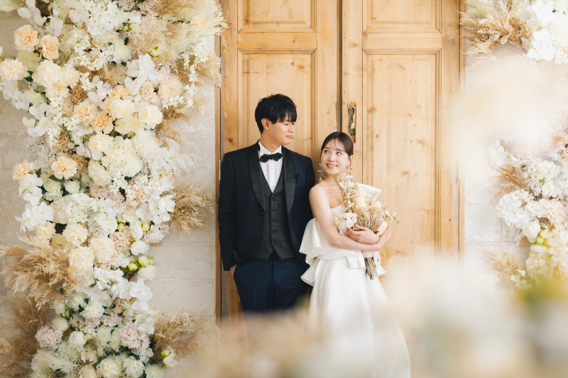 一面のお花に囲まれて