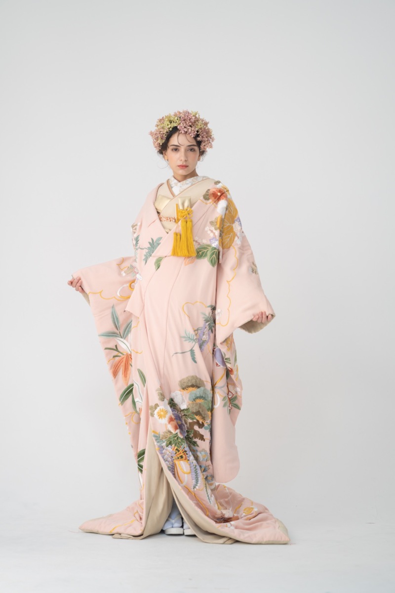 【新作色打掛】桐笹牡丹文