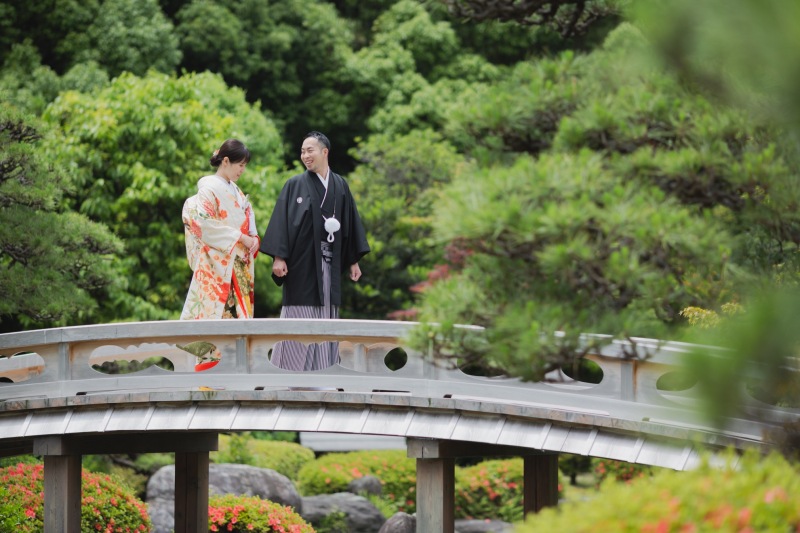 大仙公園の日本庭園で、伝統美あふれる写真を！