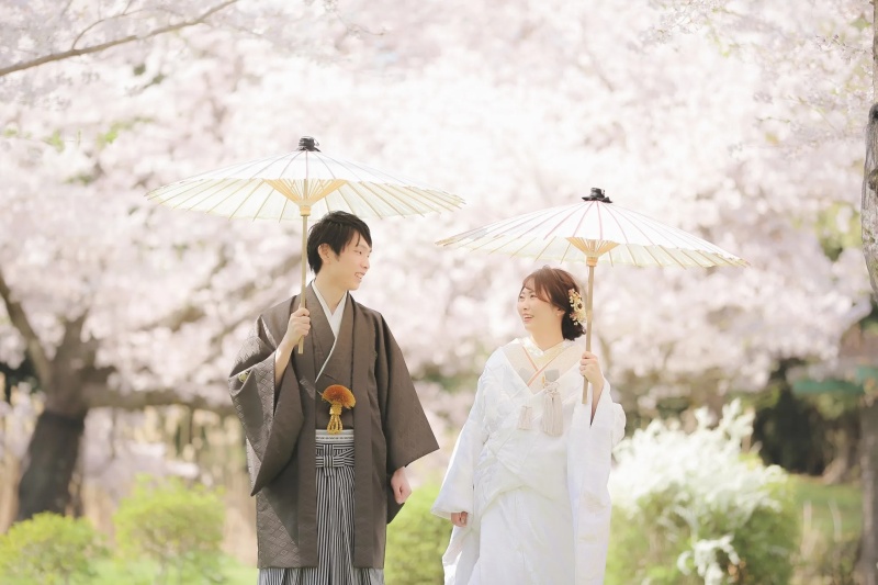 桜シーズン料金無料◇大仙公園ロケーション撮影◇衣装+ヘアメイク+髪飾り+草履*写真データ(小顔/美肌/美整補正)