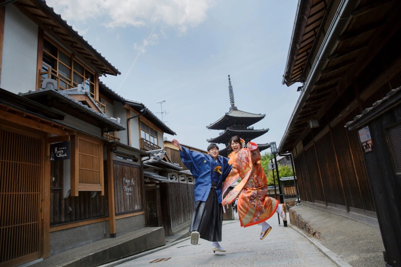 ◇京都エリア【八坂の塔ロケーション】衣装+ヘアメイク+髪飾り+草履/写真全データ納品/レタッチ修正