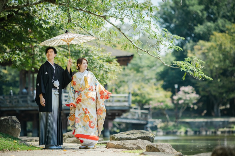 ◇奈良エリア【浮見堂ロケーション】衣装+ヘアメイク+髪飾り+草履/写真全データ納品/レタッチ修正
