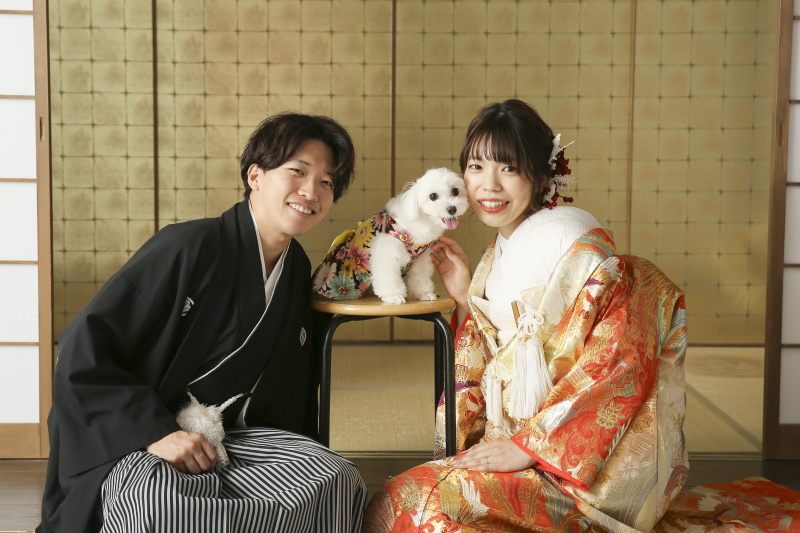 ペットと一緒に撮影出来ます【和/洋スタジオフォト撮影】衣装+ヘアメイク+髪飾り+靴など◎写真データ200枚納品(美肌,小顔補正)