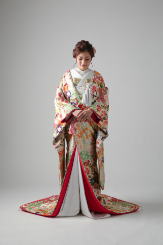 IU04548　春秋桜花地紋