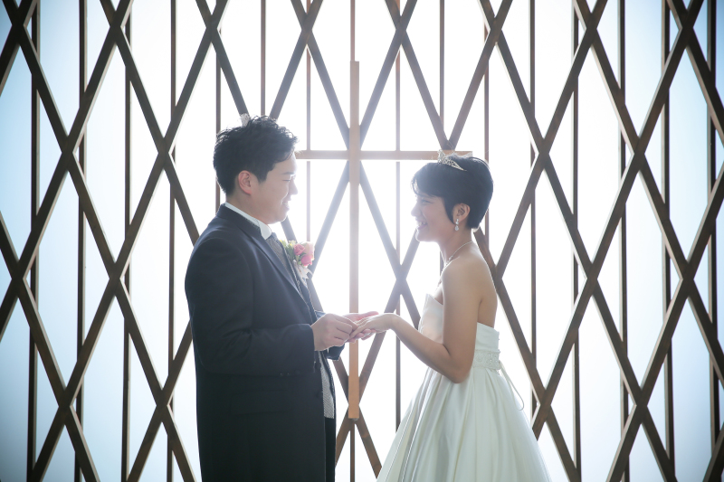 指輪交換のシーン