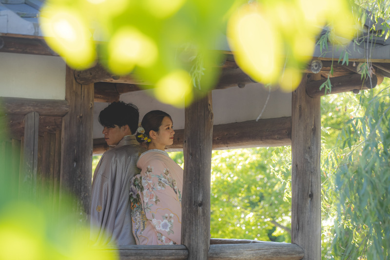 伝統的な木造建築も