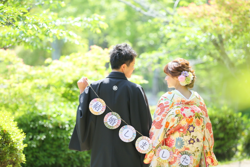 新緑の光の中で