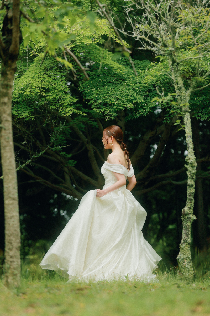 プリンセスのような新婦様のソロショット