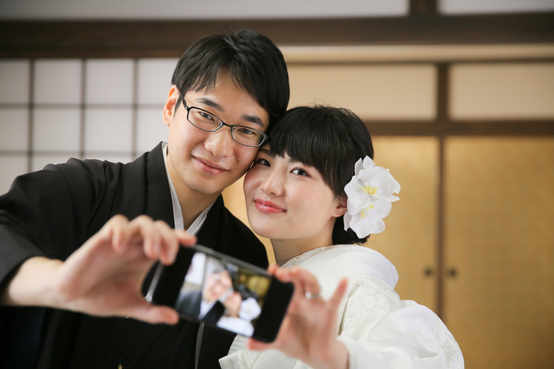 スマホで自撮り