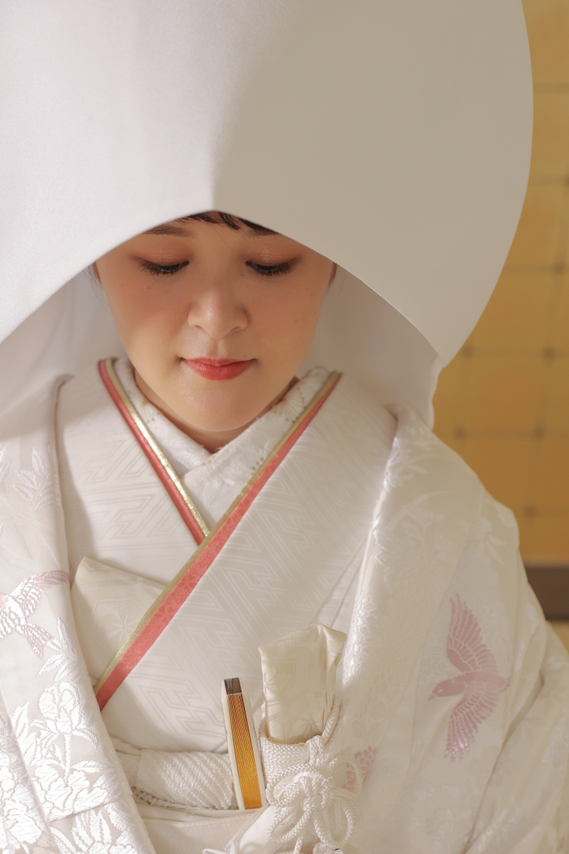 綿帽子姿のご新婦様