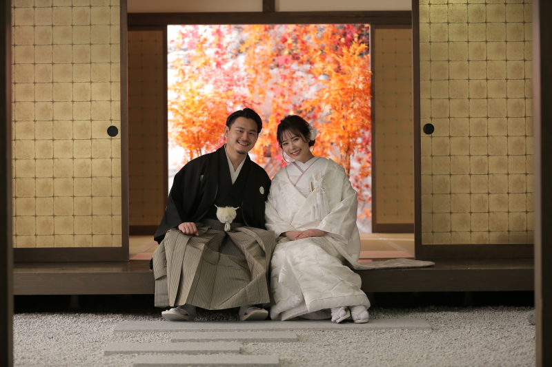 屋内庭園で前撮り!