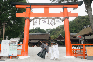 歴史ある上賀茂神社で