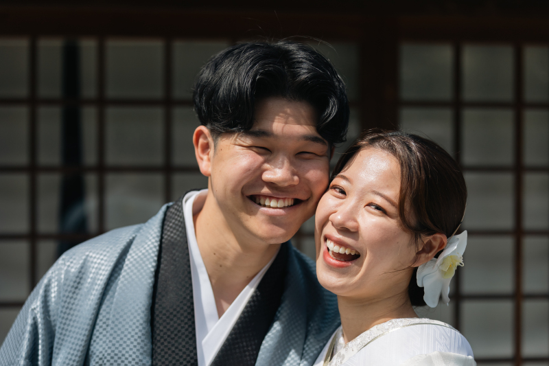 笑顔が素敵な新郎新婦様！