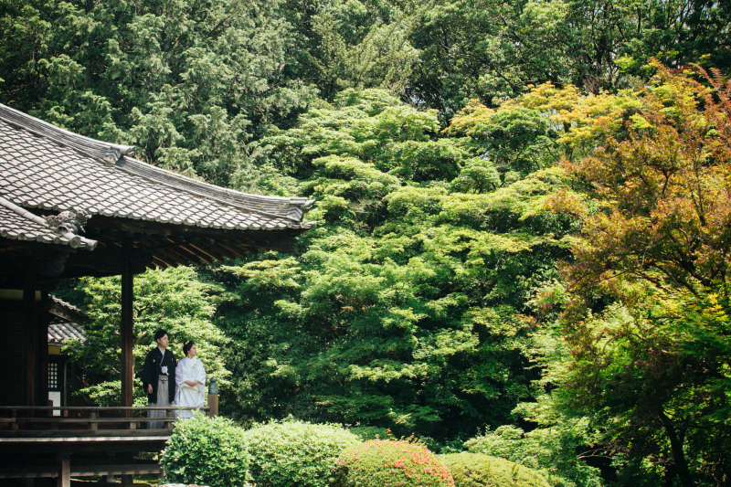 日本髪で随心院ロケーション撮影