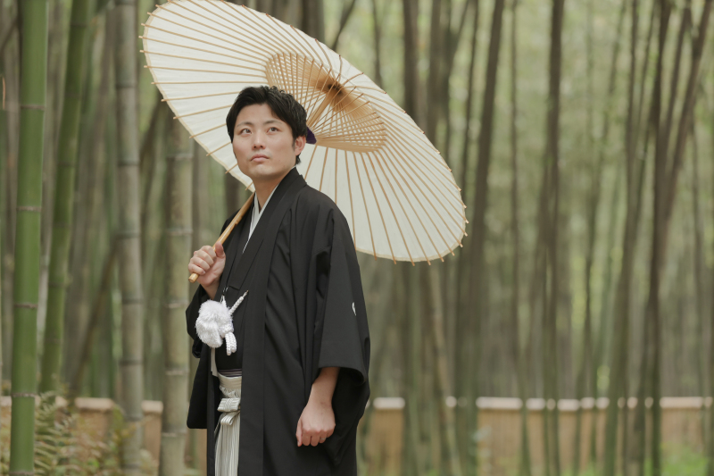 竹林の中でソロカット