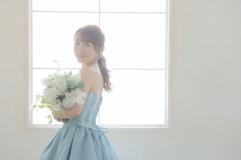 ホワイトブーケ✖️カラードレス