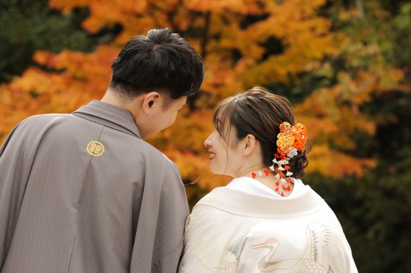 見つめ合う後ろ姿も♪