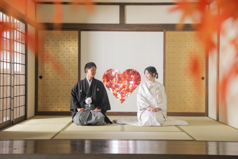 京都店の屋内庭園といえばハートの猪目窓!