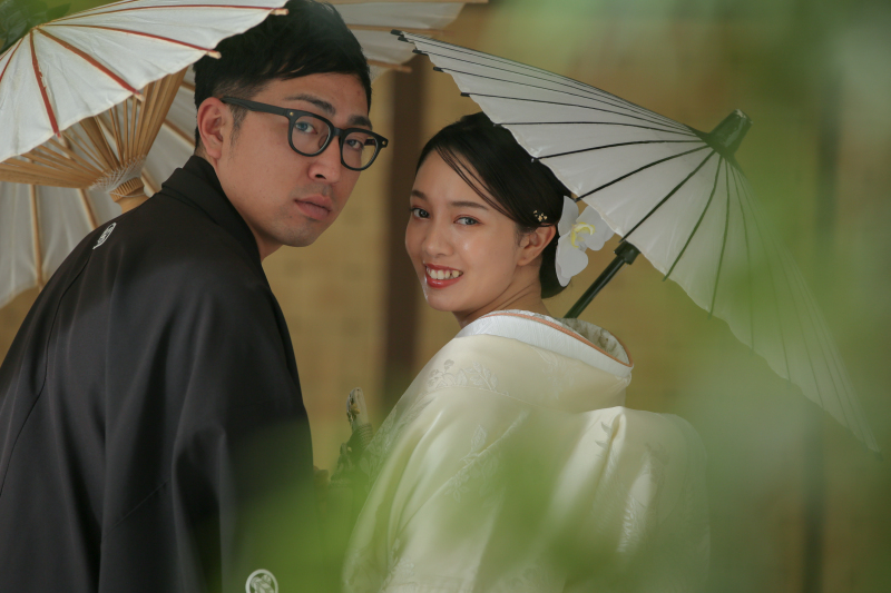 お二人の表情がよくわかるカットも◎