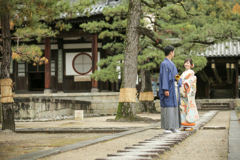 ひし形の石畳が可愛いです!