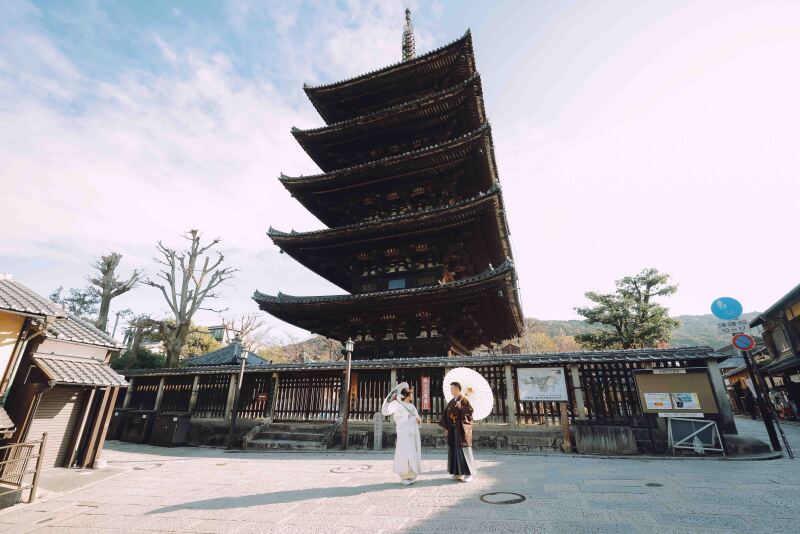 五重塔の麓まで