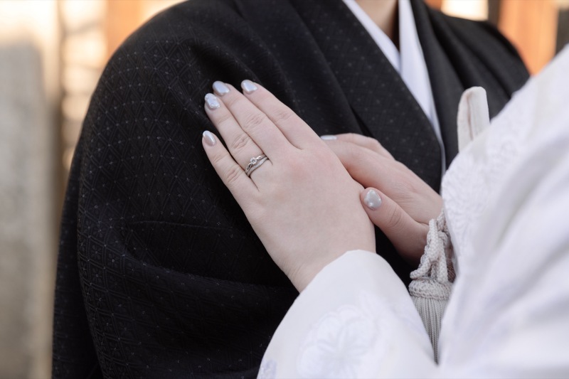 新婦様の美しいお手元ショット。