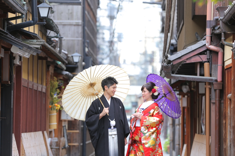 京都の町並みと