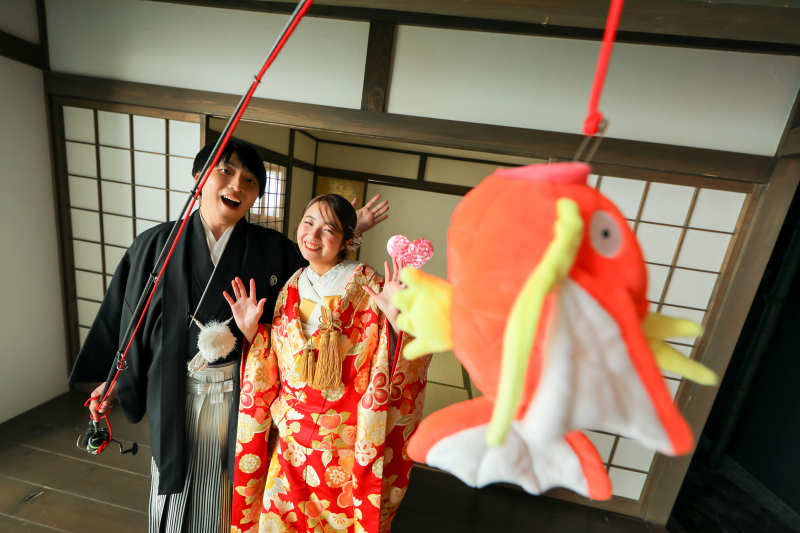 小物で賑やかに！屋内庭園撮影