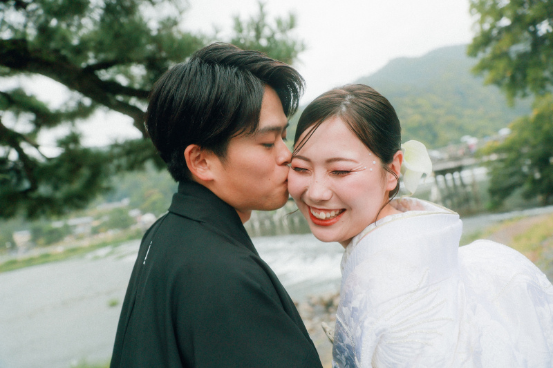 渡月橋付近に移動してアップショット